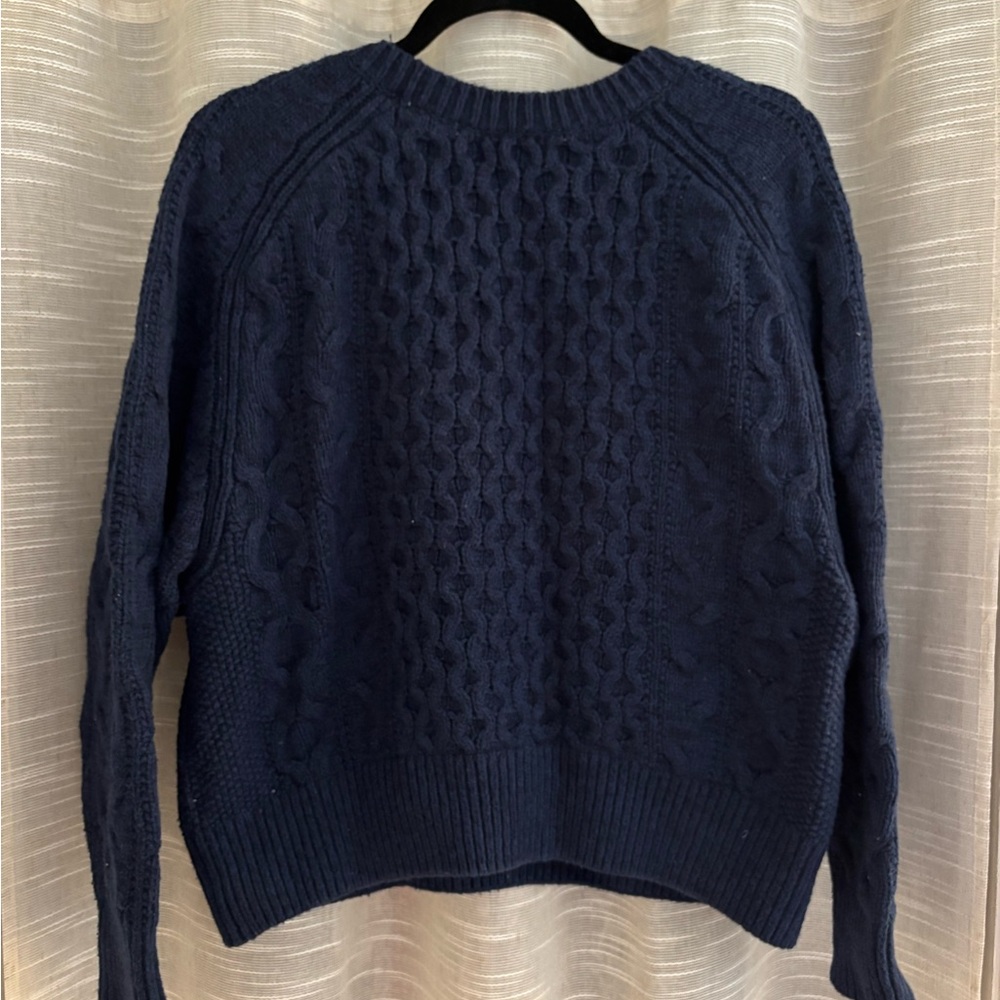 Universal Thread Dark Blue Cable Knit Sweater - image 3